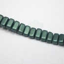 3x6mm Brick Czech Mate Metallic Suede-Light Green